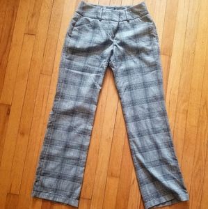 Gray plaid dress pants